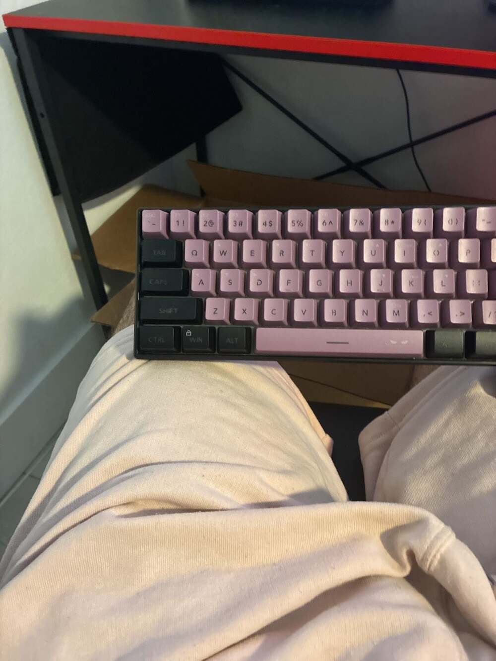MageGee TS91 60% Mechanical Feel Gaming Keyboard Purple Black RGB